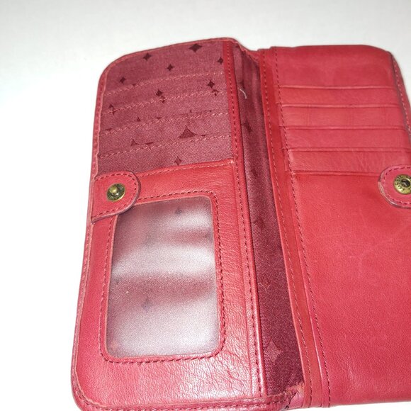 Fossil Long Live Vintage Leather Wallet Red - Picture 6 of 16